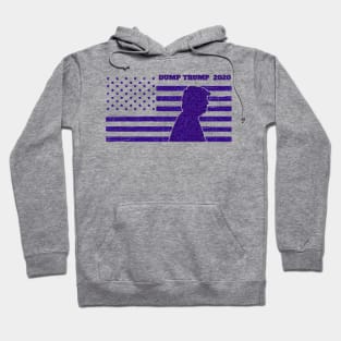 Dump Trump 2020 (his profile back to the flag) Hoodie